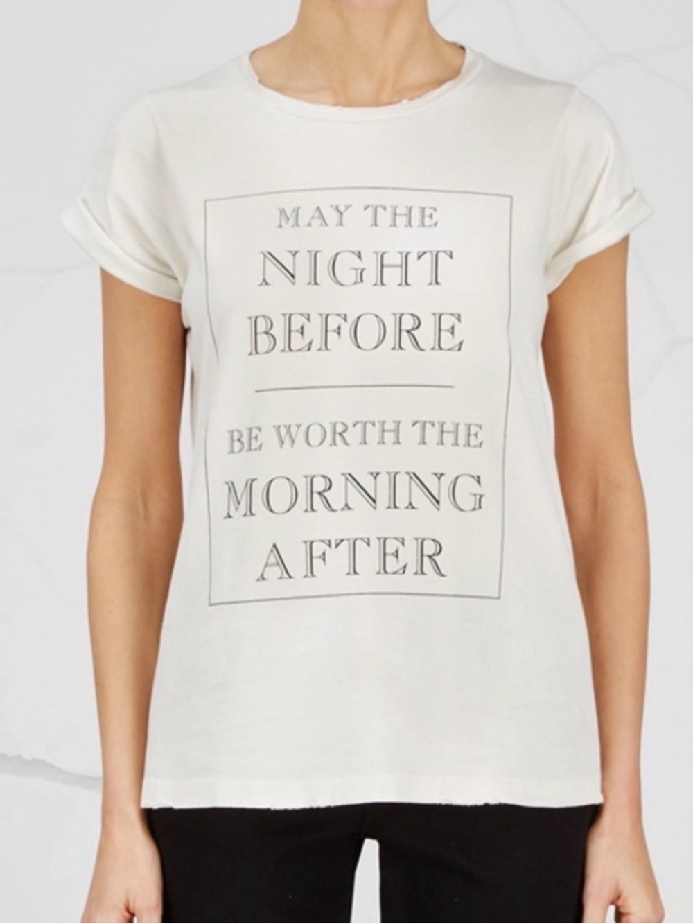 Wildfox XS May the Night Before Morning After Shirt